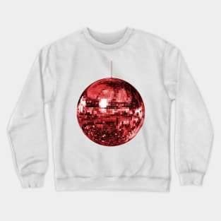 Red Mirrored Disco Ball Crewneck Sweatshirt